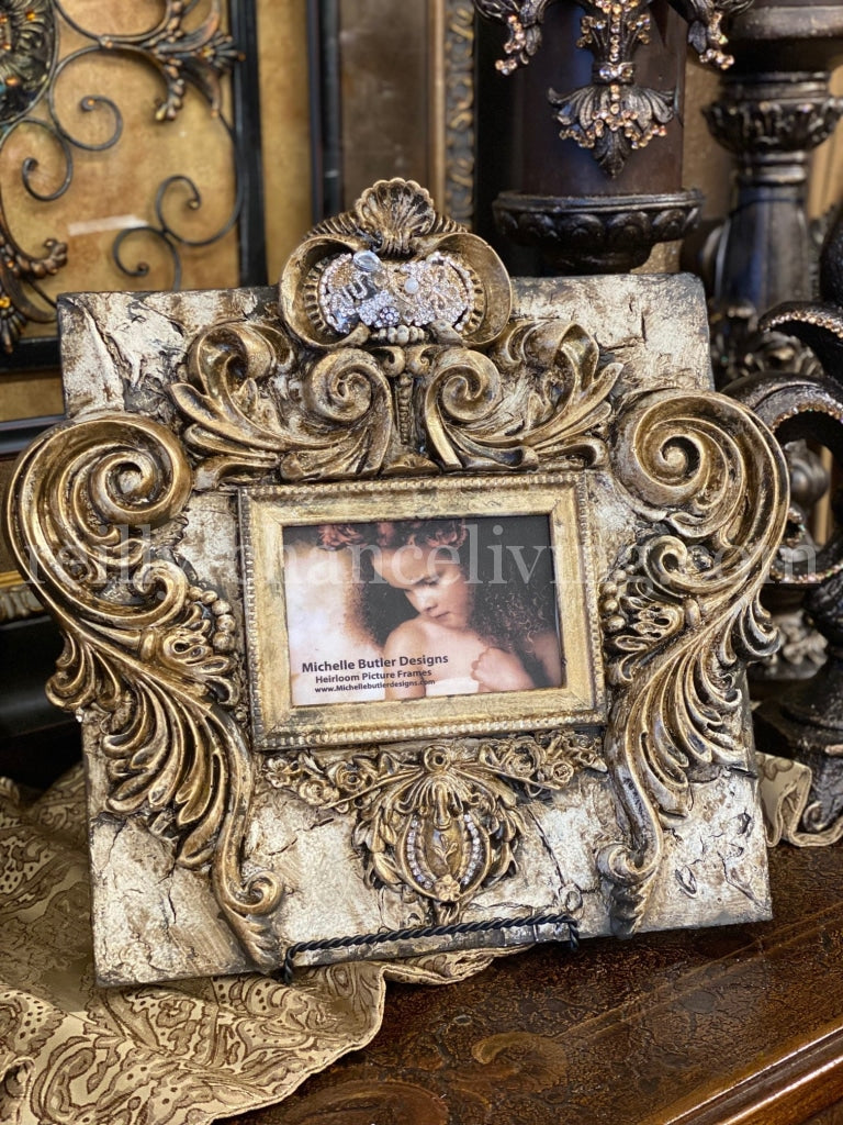 Michelle Butler Heirloom Tabletop Frame with Acanthus Scroll Details