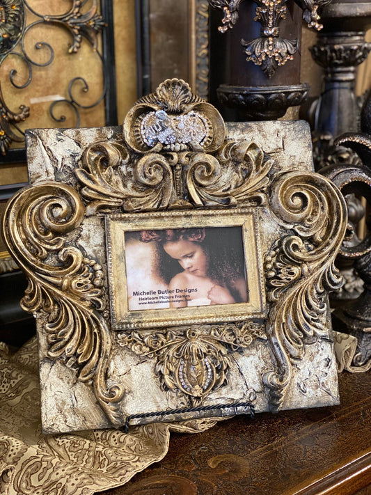 Michelle Butler Heirloom Tabletop Frame With Acanthus Scroll Details Frames