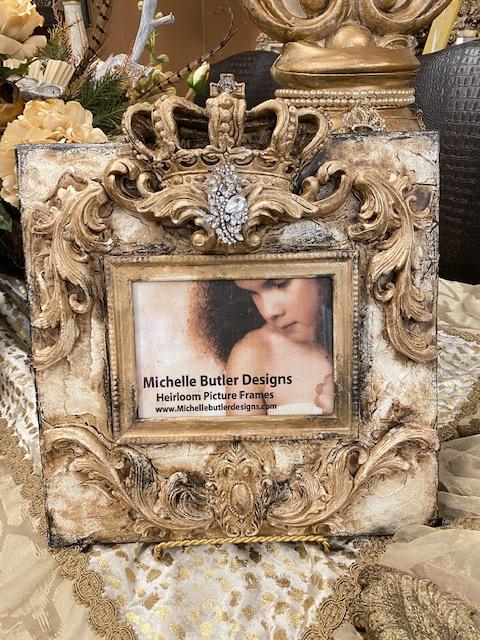 Butler Picture Frame Michelle Butler Heirloom Tabletop Frame with Crown and Scroll Details ...