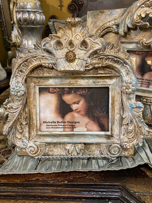 Michelle Butler Small Tabletop Frame with Crown Spa Finish
