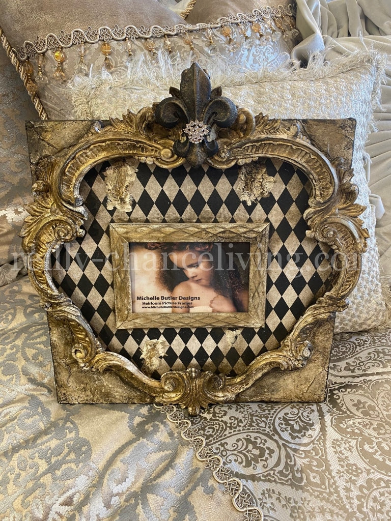 Michelle_Butler_table_top_frames_with_harlequin_pattern-old_world_picture_frame-decorative_picture_frames-heirloom_picture_frames-reilly_chance