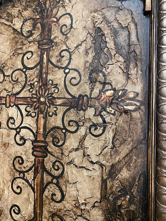 Michelle_Butler_wall_plaque_with_cross-Michelle_Butler_Designs_wall_art-old_world_decor_for_walls-reilly_chance