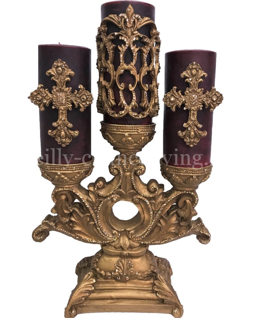 Old_word_style_candles-candle_holder_with_candles-opulent_candle_decor-candles_with_bling_crosses-bling_candles-embellished_candles-sir_oliver's_candles-reilly_chance