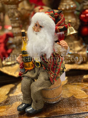 Santa on Wine Barrel