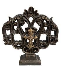 Old World Jeweled Architectural Piece with Jeweled Cross