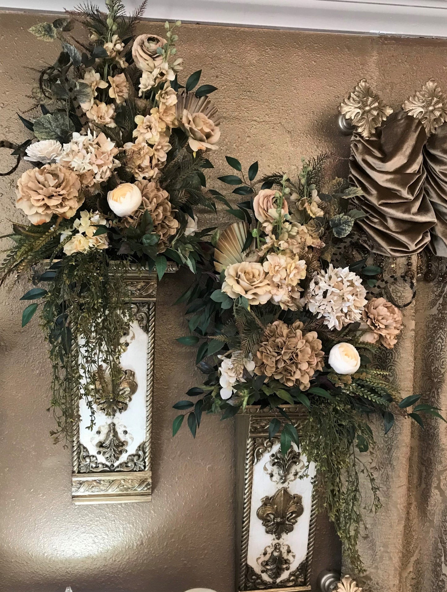 Decorative Wall Sconce And Designer Floral Arrangements Reilly-Chance Home Decor Retail Store