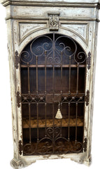 Roma Wood and Iron Armoire Display Cabinet