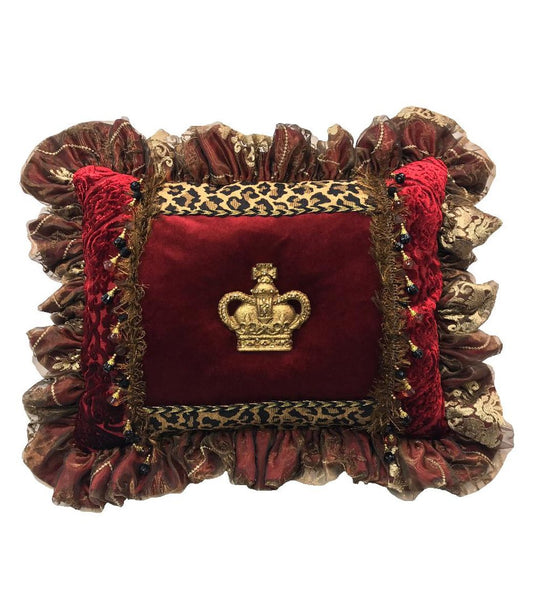 Ruffled_pillow-crown_pillow-luxury_pillow-red_accent_pillow-jeweled_pillow-reilly_chance