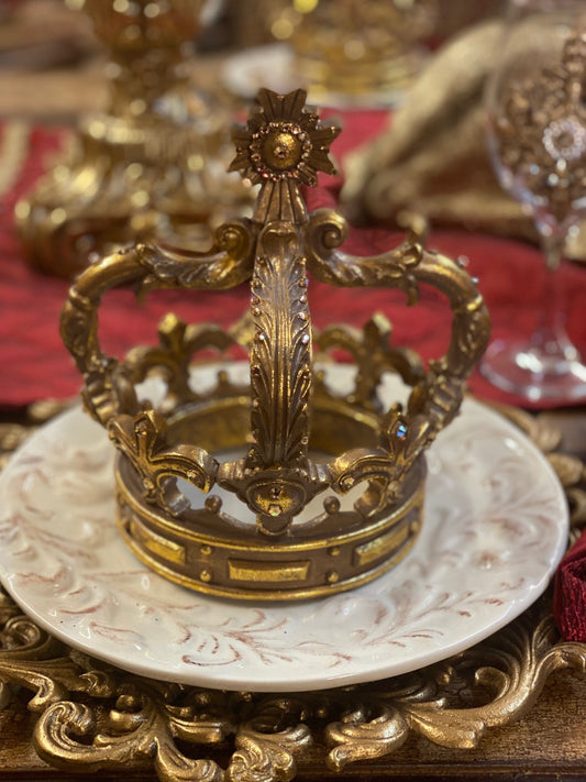 Jeweled Tabletop Crown Antique Gold Sunburst Reilly-Chance Home Decor Retail Store Offerings