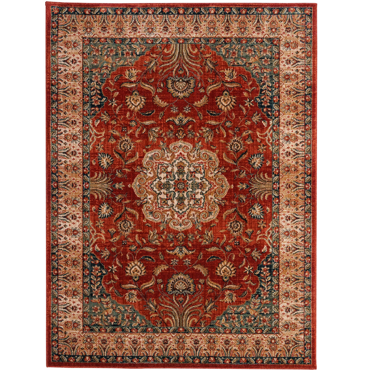 Bosphorus Heriz Machine Woven Rug Rust