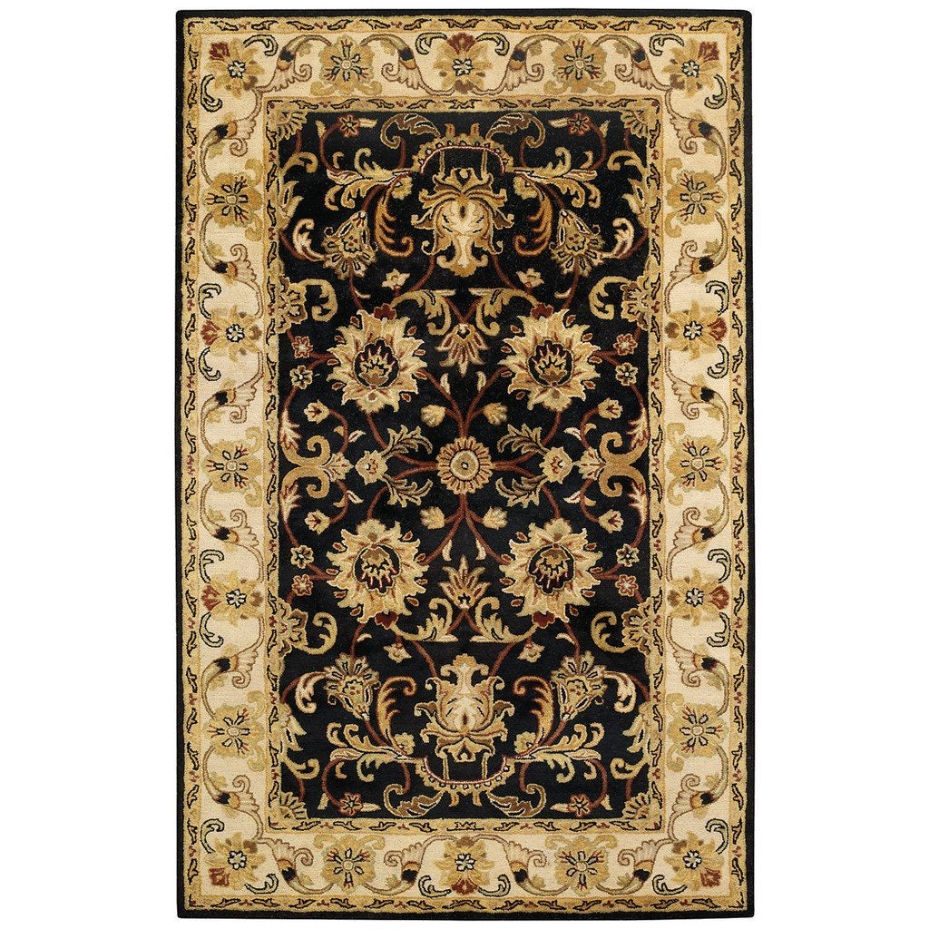 Eloquent Garden Hand Tufted Rug Brilliant Black