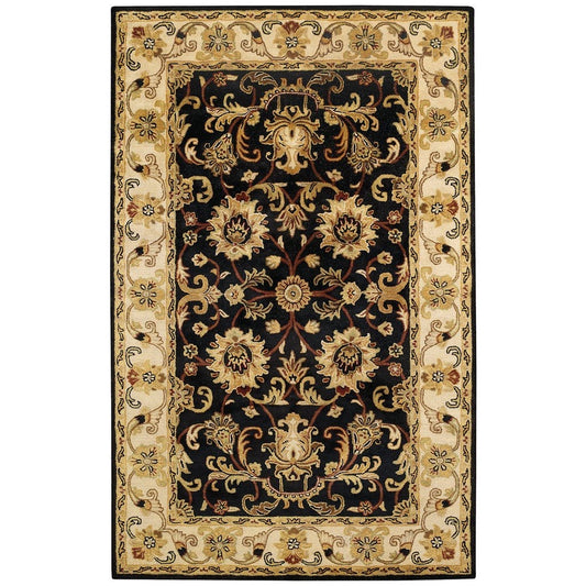 Eloquent Garden Hand Tufted Rug Brilliant Black