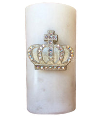 Decorative Candle 3X6 With Jeweled Crown Candles