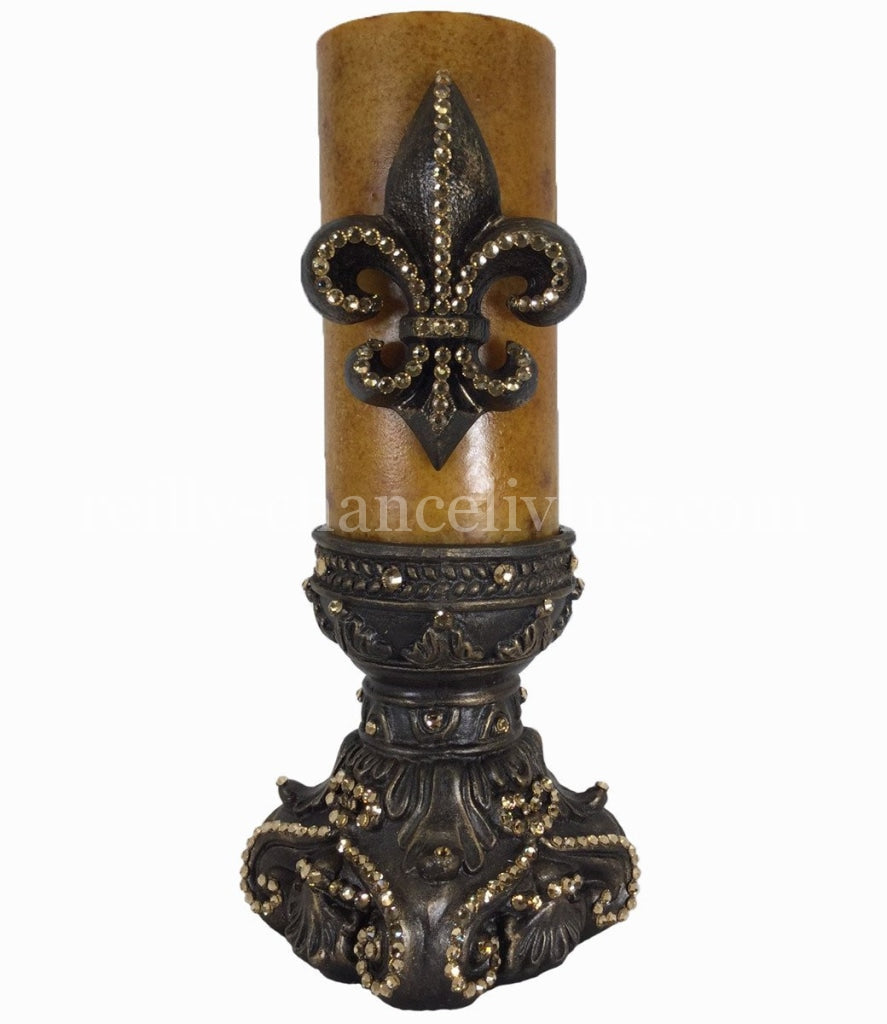 Triple_scented_candle-3x6-gold-vetyver-bronze_jeweled_fleur_de_lis-Bronze_jeweled_candle_base-sir_olivers-reilly_chance_collection_grande