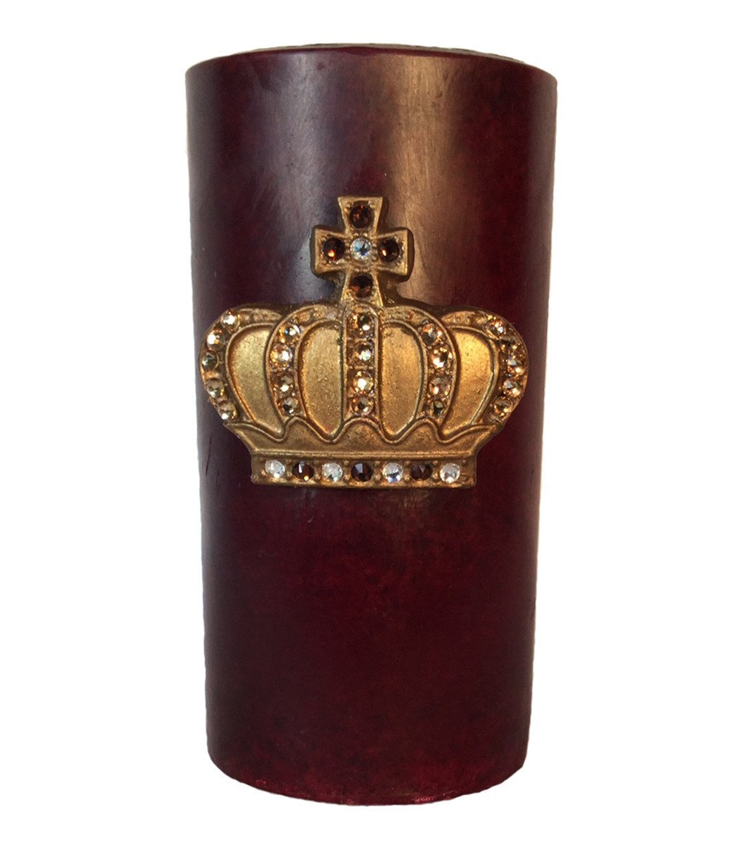 Decorative Candle 3X6 With Jeweled Crown Candles
