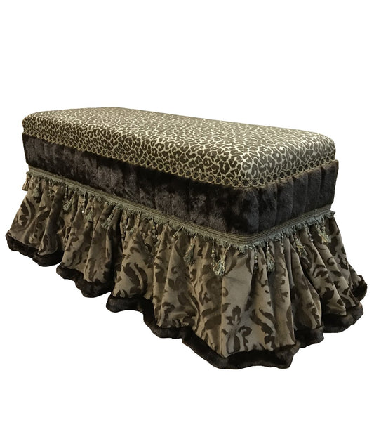 Old World Style Upholstered Bench Aristocat Foot Stools