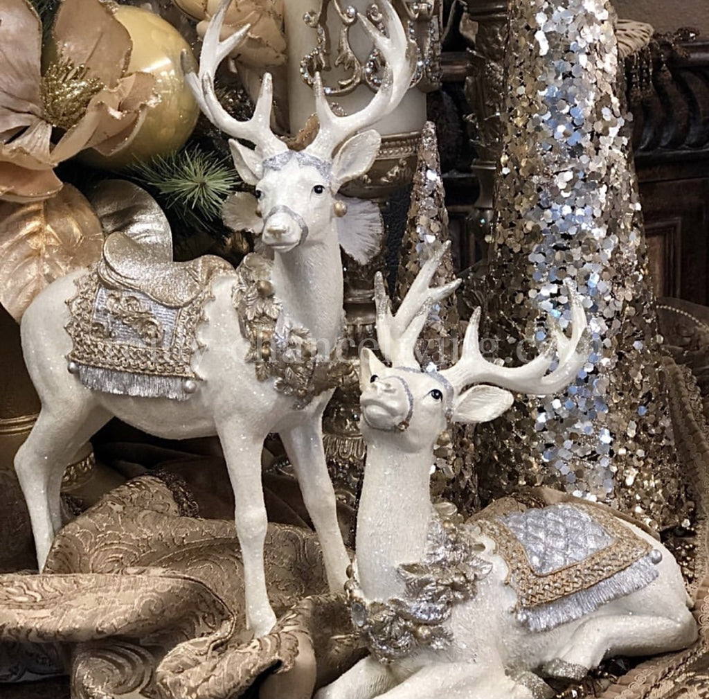 Set of 2 Elegant Reindeer