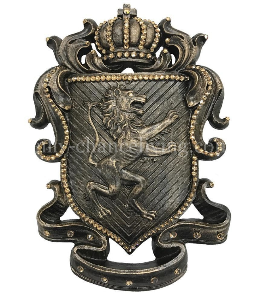 Drapery Medallion Lion With Crown Shield Hardware