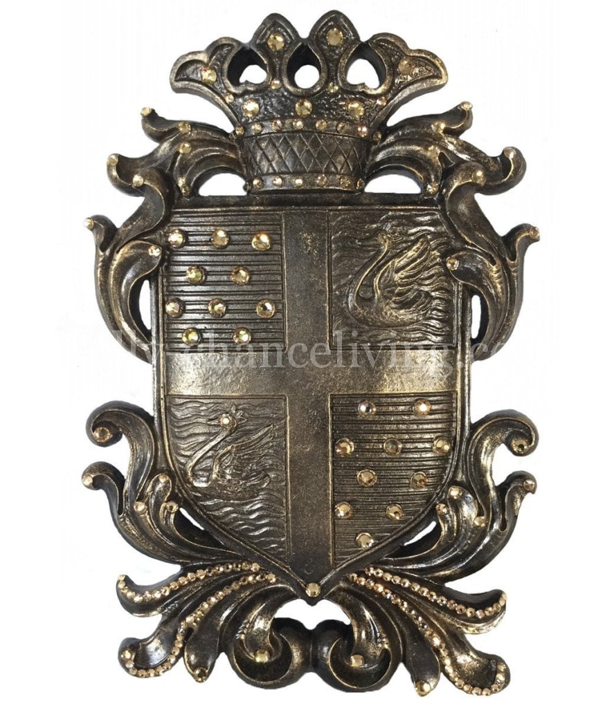Wall_decor-wall_plaque-decorative_shield-swarovski_crystals-sir_olivers_by_reilly_chance_collection