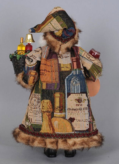 Basket Of Cheer Wine Santa Christmas Home Decor