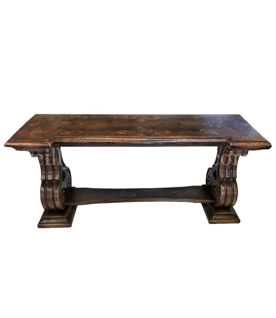 Peruvian Home Furnishings Castello Painted Wood Console Table